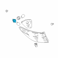 OEM 2016 Toyota Camry Tail Lamp Bulb Socket Diagram - 90075-60079