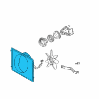 OEM 2001 Toyota Tundra Fan Shroud Diagram - 16711-07040