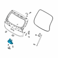 OEM 2020 Kia Telluride Trunk Gate Latch Assembly Diagram - 81800S9000