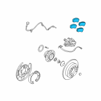 OEM 2007 Hyundai Entourage Rear Disc Brake Pad Kit Diagram - 58302-4DU02