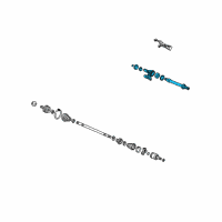 OEM 2002 Honda Civic Shaft Assembly, Half (Mt) Diagram - 44500-S5T-010