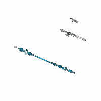 OEM Honda Civic Driveshaft Assembly, Driver Side Diagram - 44306-S5T-A50