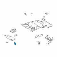 OEM Lexus Holder, Visor Diagram - 74348-12040-A1