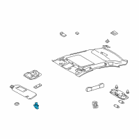 OEM 2013 Lexus IS250 Holder, Visor Diagram - 74348-12040-A1