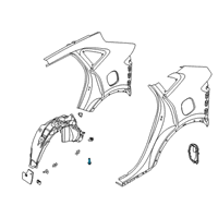 OEM 2022 Ford Escape FILLER - QUARTER PANEL Diagram - LJ6Z-78278B51-A