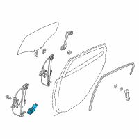 OEM Hyundai Accent Motor Assembly-Front Power Window, LH Diagram - 82450-0U000