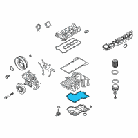 OEM 2012 BMW 650i xDrive Lower Engine Oil Pan Gasket Diagram - 11-13-7-570-705