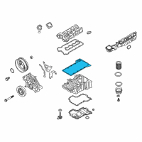 OEM BMW 650i xDrive Gran Coupe Upper Oil Pan Gasket Diagram - 11-13-7-566-644