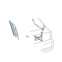 OEM 2000 Toyota Celica Wiper Blade Refill Diagram - 85214-32080