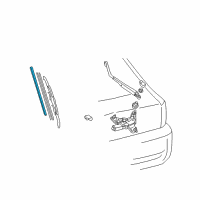 OEM 2003 Toyota Celica Wiper Blade Refill Diagram - 85214-32080