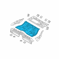 OEM Kia K900 Panel Assembly-Rear Floor Diagram - 655113T000