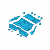 OEM Kia K900 Panel Assembly-Rear Floor Diagram - 655103T000