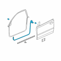 OEM 2007 Pontiac G6 Weatherstrip Asm-Front Side Door *Black Diagram - 25862516