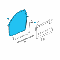 OEM 2007 Pontiac G6 Door Weatherstrip Diagram - 20779371