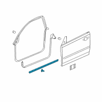 OEM 2006 Pontiac G6 Sealing Strip Asm-Front Side Door Bottom Auxiliary Diagram - 25855450