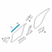 OEM 2016 Nissan Maxima Garnish Assy-Front Pillar, RH Diagram - 76911-4RA0A