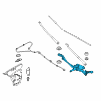 OEM 2017 BMW 740i Wiper Linkage Diagram - 61612709189