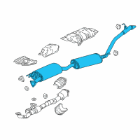 OEM Acura MDX Muffler, Exhaust Diagram - 18307-TZ5-A11
