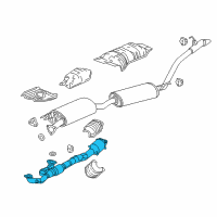 OEM Acura MDX Exhaust Pipe Diagram - 18151-5J6-A02