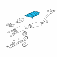 OEM 2020 Honda Pilot Plate B, Floor Heat Baffle Diagram - 74603-TZ5-A00