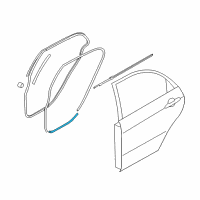 OEM Kia Spectra5 WEATHERSTRIP Assembly-Rear Door Lower Diagram - 831702F000