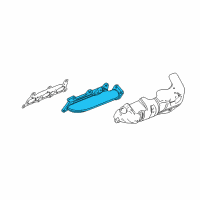 OEM Cadillac SRX Engine Exhaust Manifold Diagram - 55566821