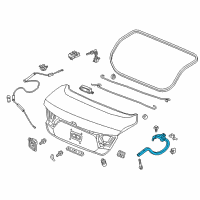 OEM Honda Hinge, Driver Side Trunk Diagram - 68660-TVA-A00ZZ