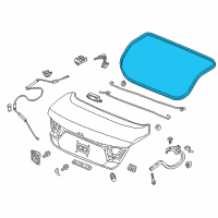 OEM Honda Accord Weatherstrip, Trunk Lid Diagram - 74865-TVA-A01