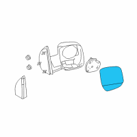 OEM 2009 Ford E-250 Mirror Glass Diagram - 7C2Z-17K707-A