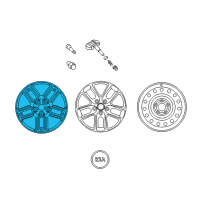 OEM Kia Optima Wheel Assembly-Aluminum Diagram - 529104U350