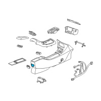 OEM 1999 Buick Regal Console Asm-Front Floor Lower *Gray Diagram - 10332458