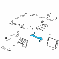 OEM 2007 Cadillac XLR Radiator Inlet Hose (Upper) Diagram - 19129885