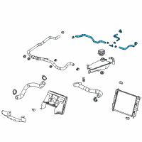 OEM 2008 Cadillac XLR Radiator Surge Tank Inlet Hose Diagram - 19129890