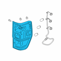 OEM 2020 Ford Ranger Tail Lamp Assembly Diagram - KB3Z-13404-F
