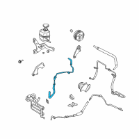 OEM Lexus Power Steering Return Tube Sub-Assembly Diagram - 44406-0E011