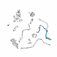 OEM 2005 Lexus RX330 Power Steering Pressure Feed Tube Assembly Diagram - 44410-48121