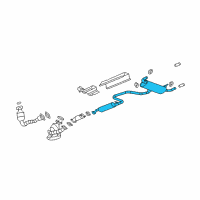 OEM 2009 Saturn Aura Muffler & Pipe Diagram - 25919661