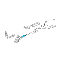 OEM 2007 Saturn Aura Exhaust Pipe Assembly Diagram - 25778033