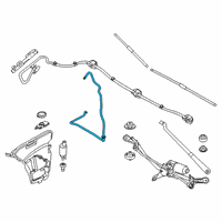 OEM BMW 840i Hose Line, Windscreen Washer System Diagram - 61-66-7-357-350