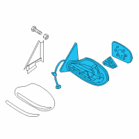 OEM 2008 Nissan Altima Mirror Assembly-Outside LH Diagram - 96302-JA04C