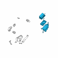 OEM 2000 Nissan Pathfinder Air Cleaner Diagram - 16500-0W000
