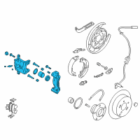 OEM 2013 Kia Sportage Rear Brake Caliper Kit, Right Diagram - 583112SA00