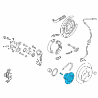 OEM Kia Sportage Rear Wheel Hub Assembly Diagram - 527102E500