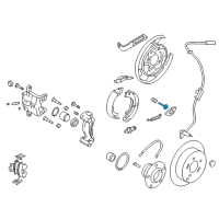 OEM 2010 Hyundai Tucson Pin-Shoe Hold Down Diagram - 58271-4D000