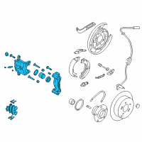 OEM Kia Sportage Rear Wheel Brake Assembly, Right Diagram - 582302S100