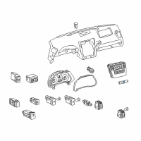 OEM 2010 Lexus IS250 Knob, Hazard Warning Signal Switch Diagram - 84331-53040