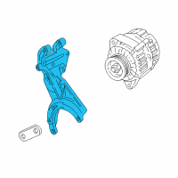 OEM Pontiac Bracket-Generator & A/C Compressor & P/S Pump Diagram - 24570439
