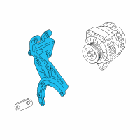OEM 1996 Pontiac Grand Am Bracket-Generator & A/C Compressor & P/S Pump Diagram - 24570439