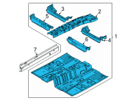 OEM Kia K5 Panel Assembly-Floor, Ctr Diagram - 65100L3000