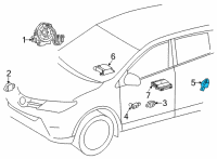 OEM 2021 Toyota RAV4 Side Sensor Diagram - 89831-52130